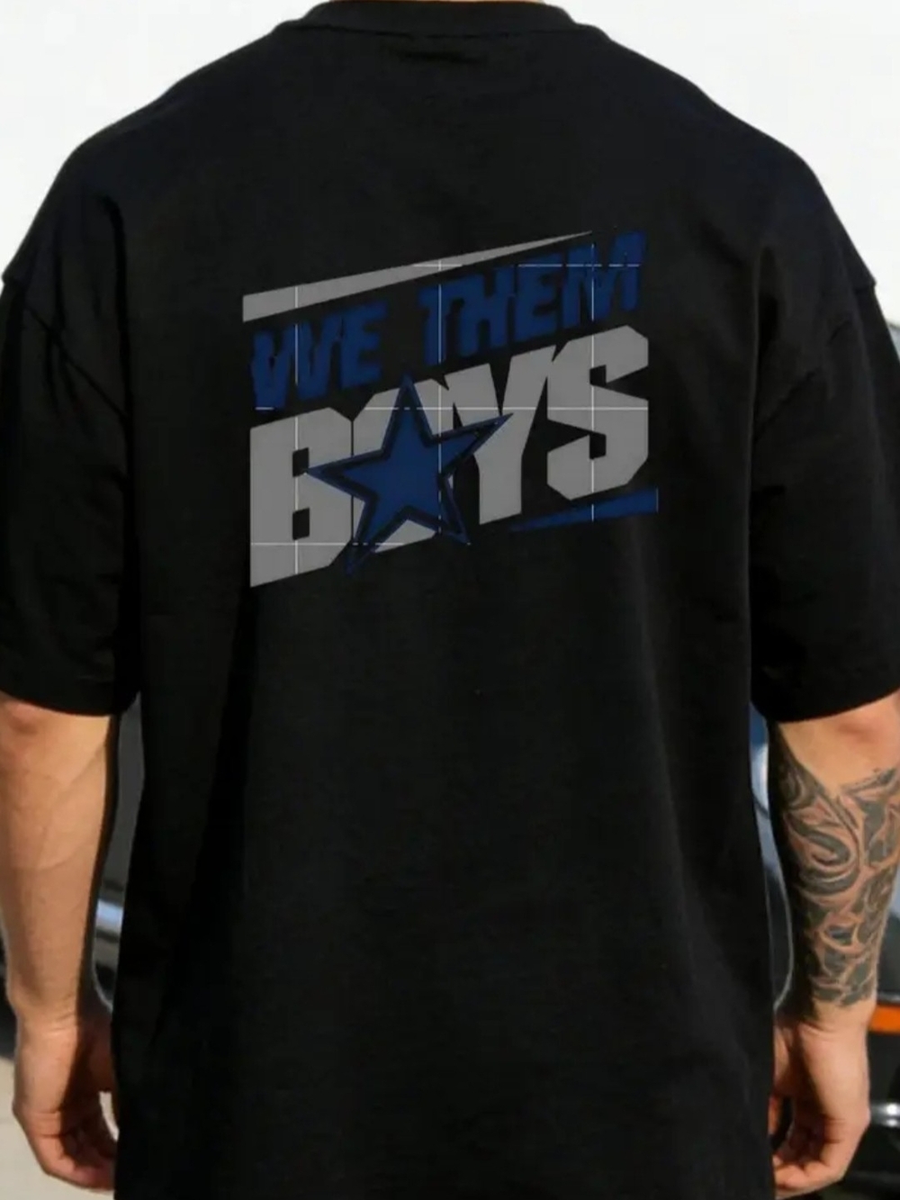 Black 'We Them Boys' Dallas Cowboys T-Shirt, Printed On Back